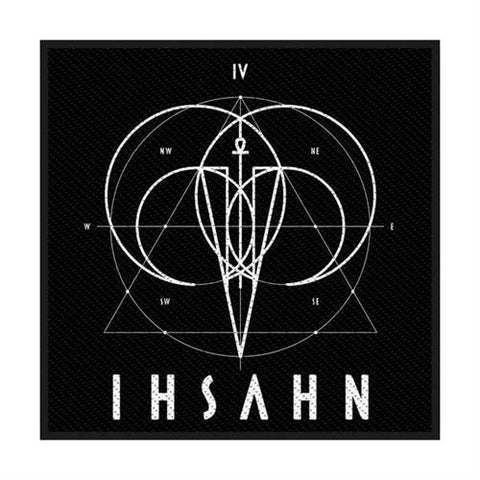 Ihsahn Sew On Patch White Letters Logo