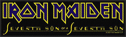 Iron Maiden Sew On Patch Seventh Son Strip Logo