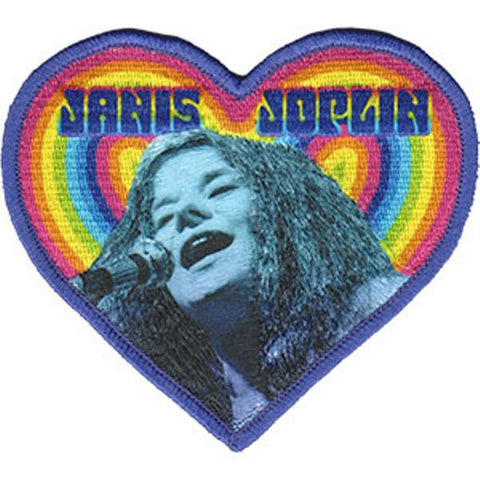 Janis Joplin Iron-On Patch Heart Logo