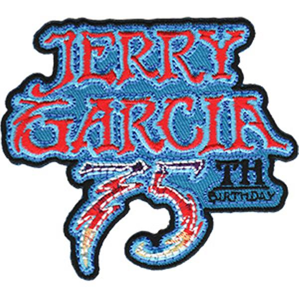 Jerry Garcia Iron-On Patch 75th Birthday Stacked Letters Logo