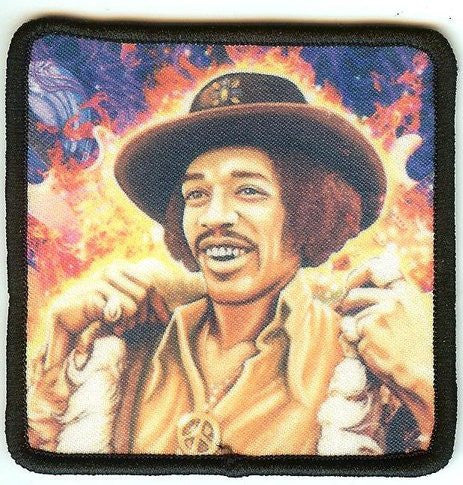 Jimi Hendrix Iron-On Patch Fur Coat
