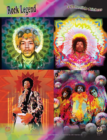 Jimi Hendrix Sticker Set 4 Stickers 