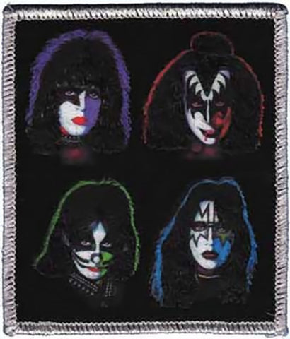 Kiss Iron-On Patch Four Heads Logo
