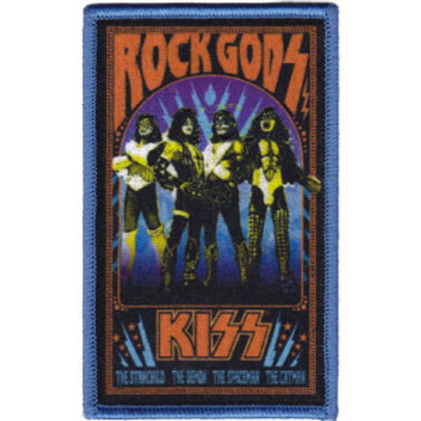 Kiss Iron-On Patch Rectangle Rock Gods Logo
