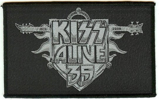 Kiss Sew On Patch Alive 35 Logo