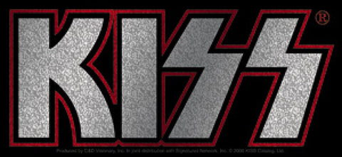 Kiss Vinyl Sticker Glitter Letters Logo