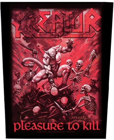 Kreator Sew On Canvas Back Patch Pleasure To Kill Logo