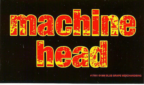 Machine Head Vinyl Sticker Flame Letters Logo