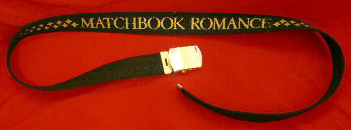 Matchbook Romance Black Army Belt Letters Logo