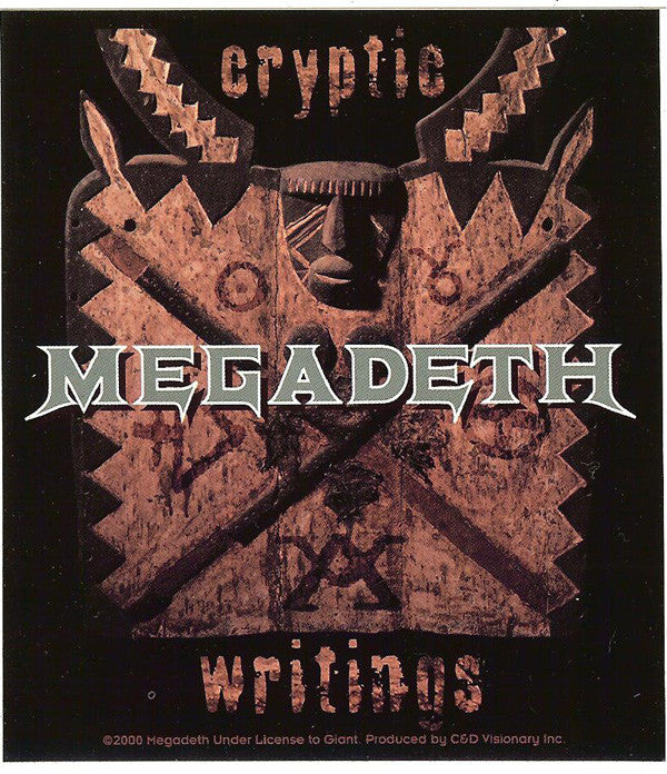 Megadeth Vinyl Sticker Cryptic Writings Logo