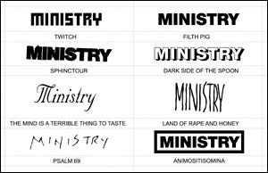 Ministry Vinyl Sticker Set Psalm 69 Twitch Filth Pig