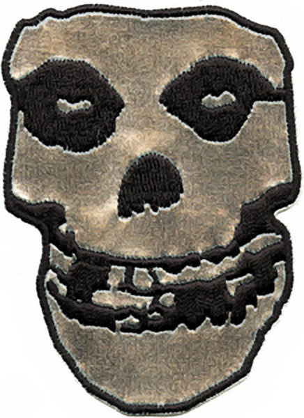 Misfits Iron-On Back Patch Large Chrome Skull