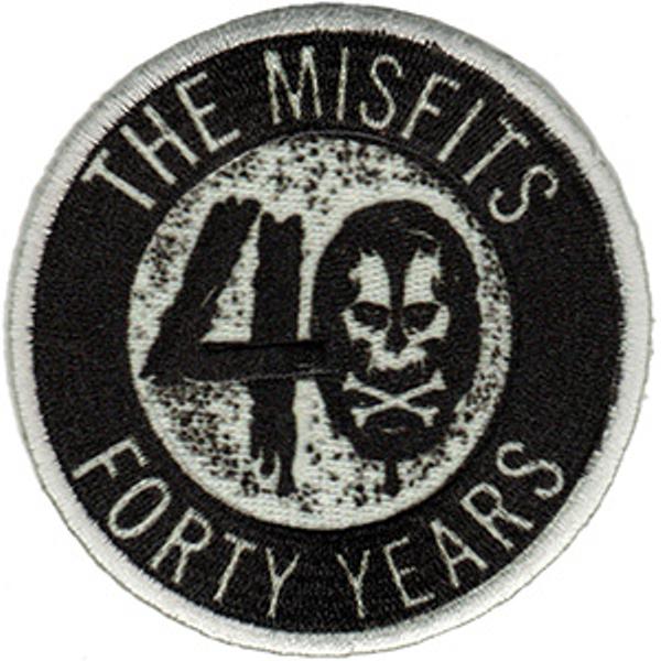 Misfits Iron-On Patch Round Forty Years Logo