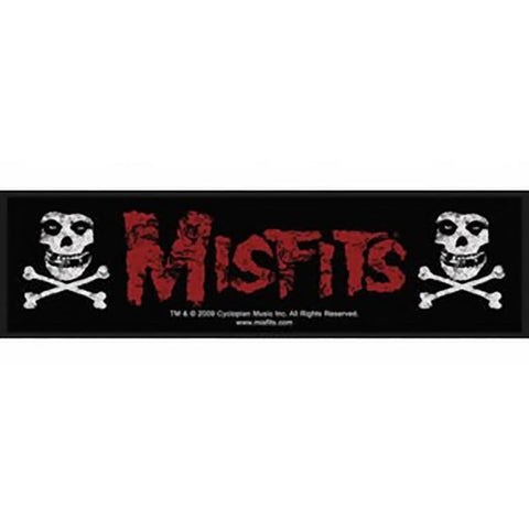 Misfits Sew On Patch Skulls Crossbones Strip Logo