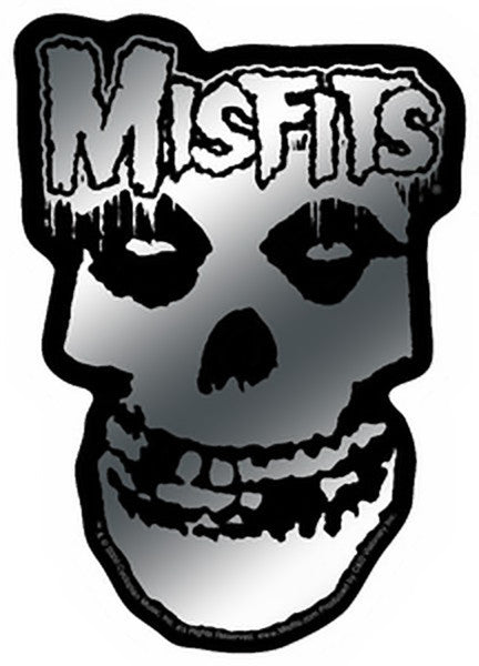 Misfits Vinyl Sticker Chrome Skull Logo