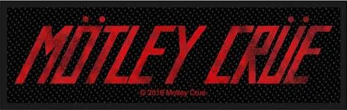 Motley Crue Sew On Patch Rectangle Red Letters Logo