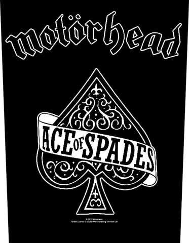 Motorhead Sew On Canvas Back Patch Ace Of Spades Logo
