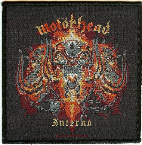 Motorhead Sew On Patch Square Inferno Logo