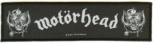 Motorhead Sew On Patch Warpig Letters Strip Logo