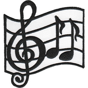 Music Notes Iron-On Patch