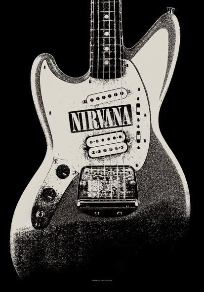 Nirvana Poster Flag Guitar Logo Tapestry 