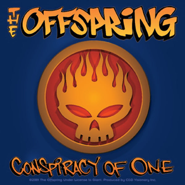 The Offspring Vinyl Sticker Square Conspiracy Skull Logo
