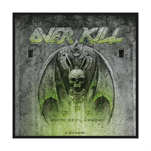 Overkill Sew On Patch White Devil Armory Logo