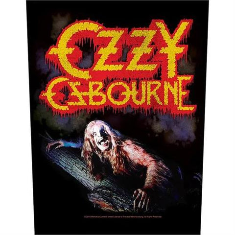 Ozzy Osbourne Sew On Canvas Back Patch Bark At The Moon