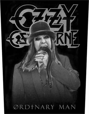 Ozzy Osbourne Sew On Canvas Back Patch Ordinary Man Logo