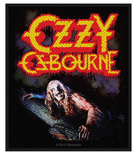 Ozzy Osbourne Sew On Patch Bark At The Moon Logo
