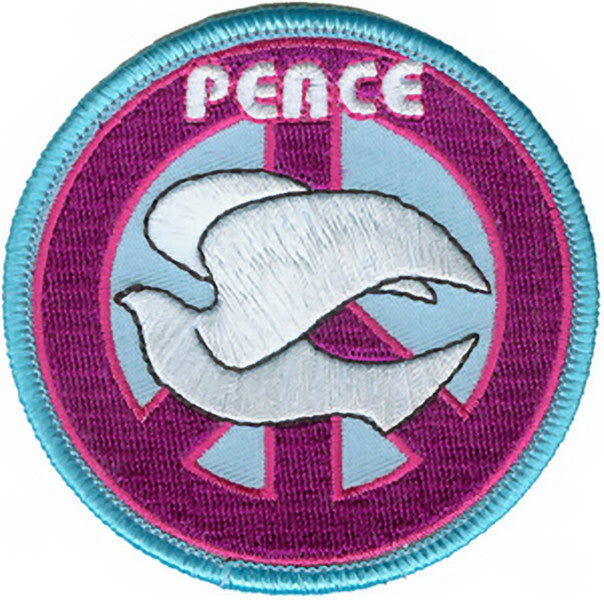 Peace Sign Iron-On Patch Dove Logo