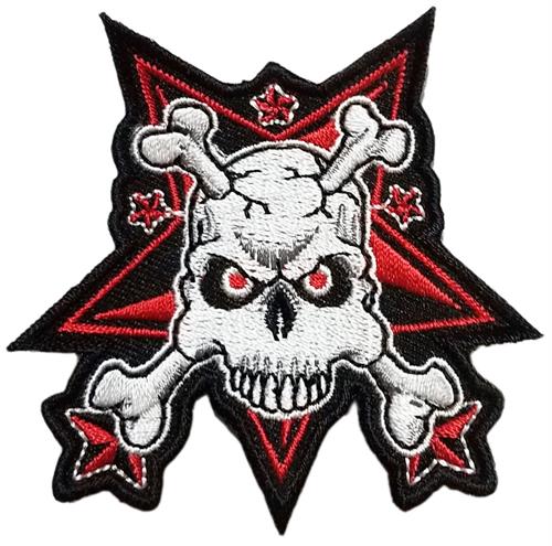 Skull Pentagram Iron-On Patch
