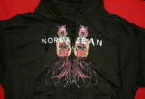 Norma Jean Zipper Hoodie Sweatshirt Black Size XL