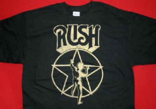 Rush T-Shirt Starman Logo Black Size Small Rock Band New