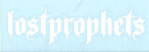 Lost Prophets Vinyl Cut Sticker White Letters Logo