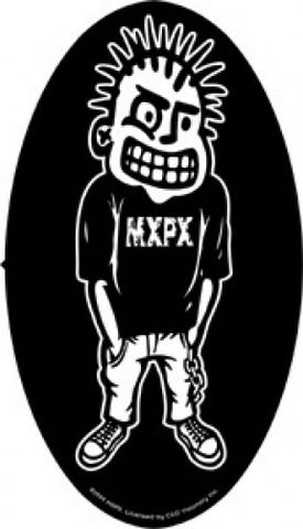 MXPX Vinyl Sticker Cartoon Guy Oval Logo
