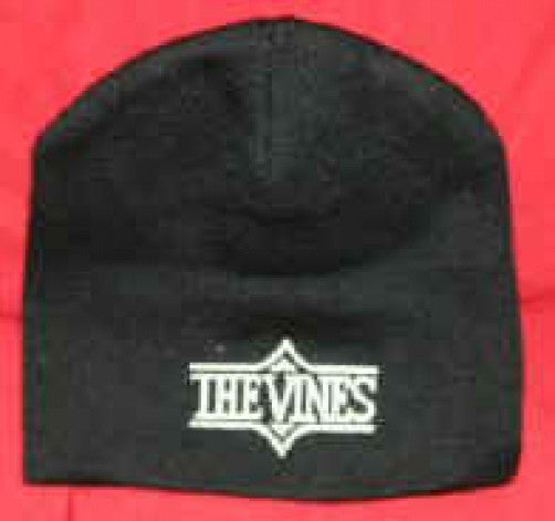Vines Beanie Cap Letters Logo Black One Size Fits All