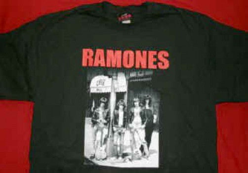 The Ramones T-Shirt CBGBs Band Photo Black Size XL 