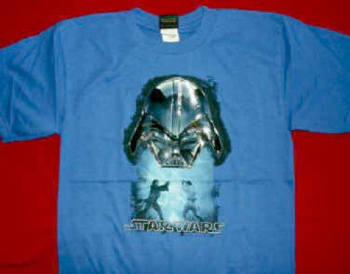 Star Wars T-Shirt Darth Vader Blue Size Medium