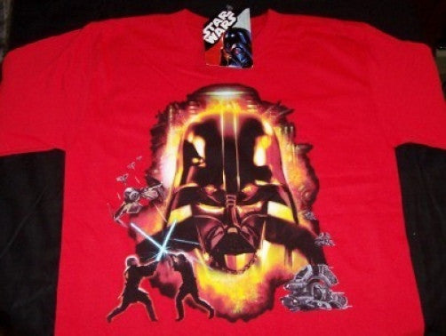 Star Wars T-Shirt Darth Vader Red Size Large