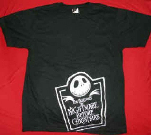 Nightmare Before Christmas T-Shirt Jack Logo Black Size Large