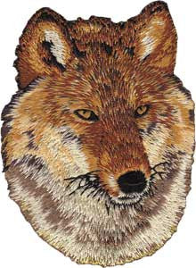 Red Wolf Iron-On Patch