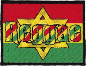 Rasta Iron-On Patch Reggae Music Star Logo