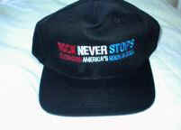 Rock Never Stops Tour Hat Black One Size Fits All 
