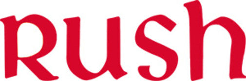Rush Vinyl Cut Window Sticker Red Letters Logo