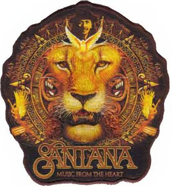 Santana Iron-On Patch Music From The Heart Lion Logo