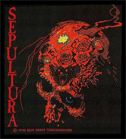 Sepultura Sew On Patch Skull Beneath The Remains Logo