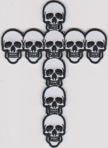 Skulls Cross Iron-On Patch