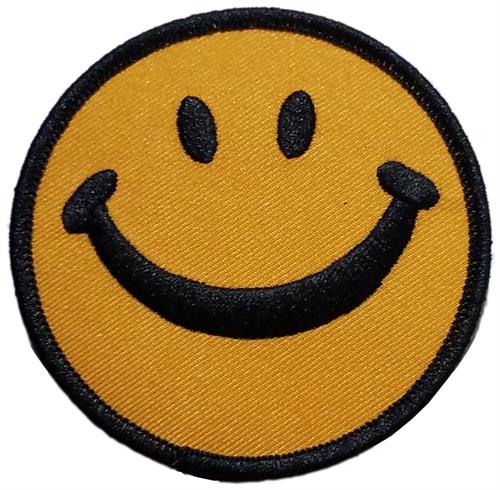 Smiley Face Iron-On Patch – Rock Band Patches