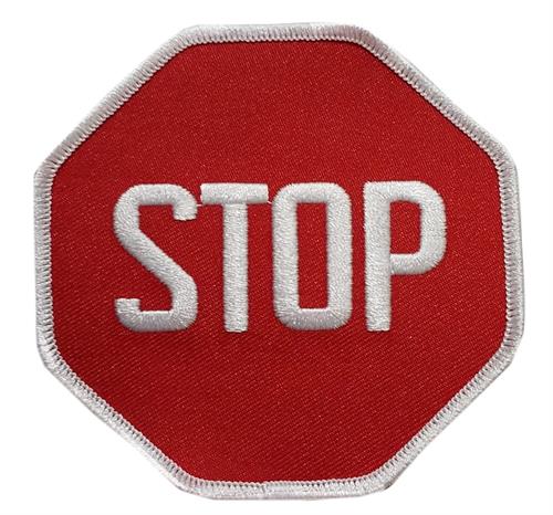Stop Sign Iron-On Patch